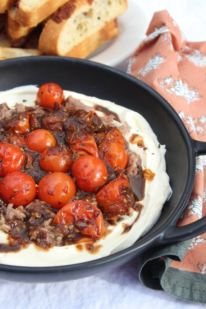 To Share: Pulled Lamb on Whipped Feta w/ Balsamic Tomatoes | Magills