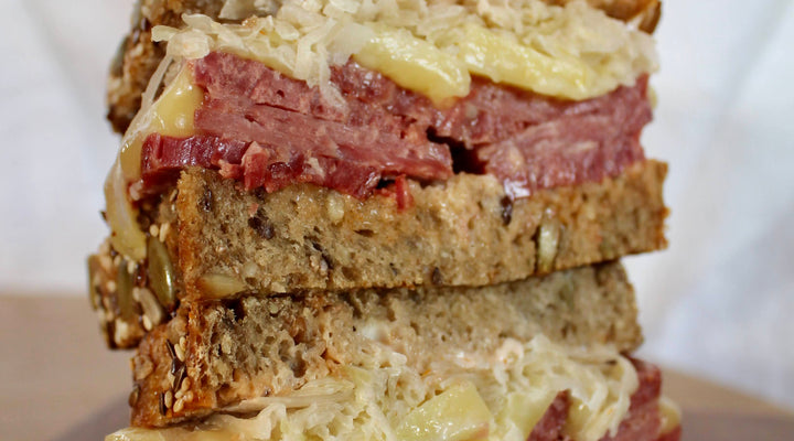 Slow Cooked Corned Beef Ruben Sandwich