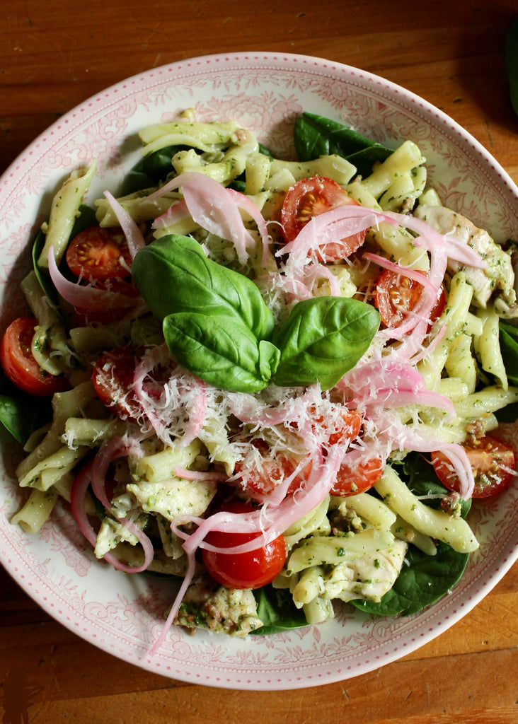 Pesto Pasta with Bacon Mince Magills
