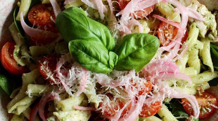 Pesto Pasta with Bacon Mince