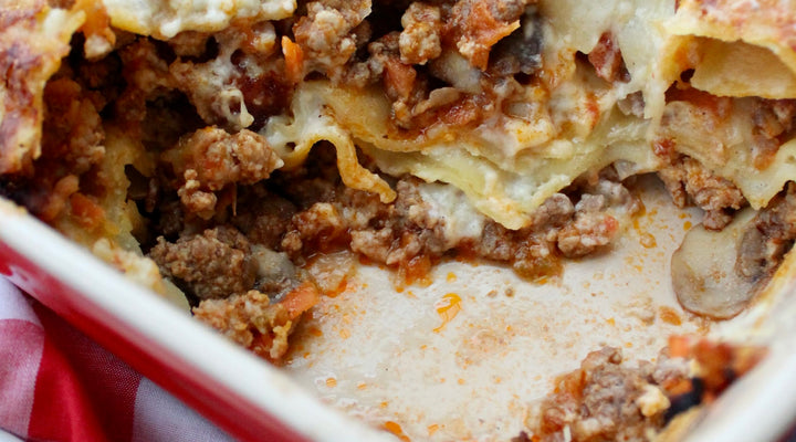 Beef & Pork Lasagne with Real Pasta Creamy Tomato & Gin Sauce