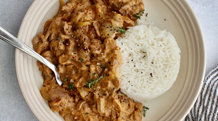 10 Minute Pulled Beef Stroganoff 