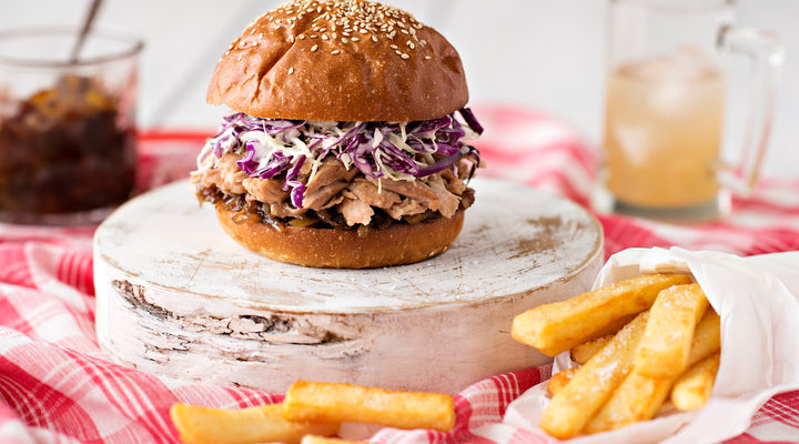 Magills Pulled Pork Burgers with Balsamic Apple Sauce