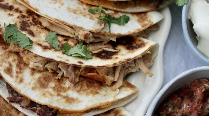 Pulled Meat Quesadillas w/ Salsa