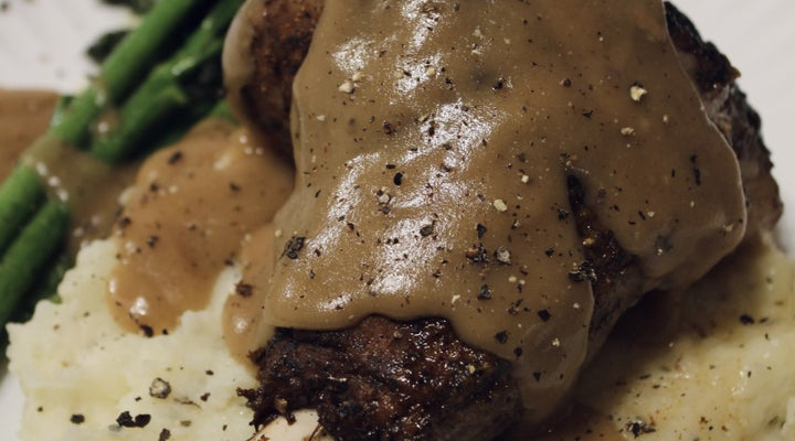 Slow Cooked Lamb Shank w/ Rosemary & Garlic Mash